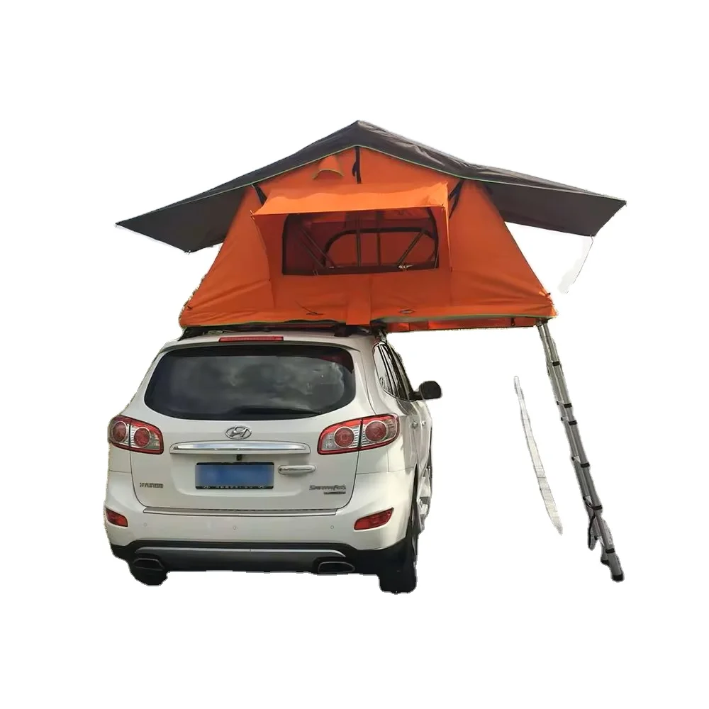 Waterproof Durable Car Roof Top Tent Easy Setup Canvas Fabric with Straight Bracing for Camping and Overlanding