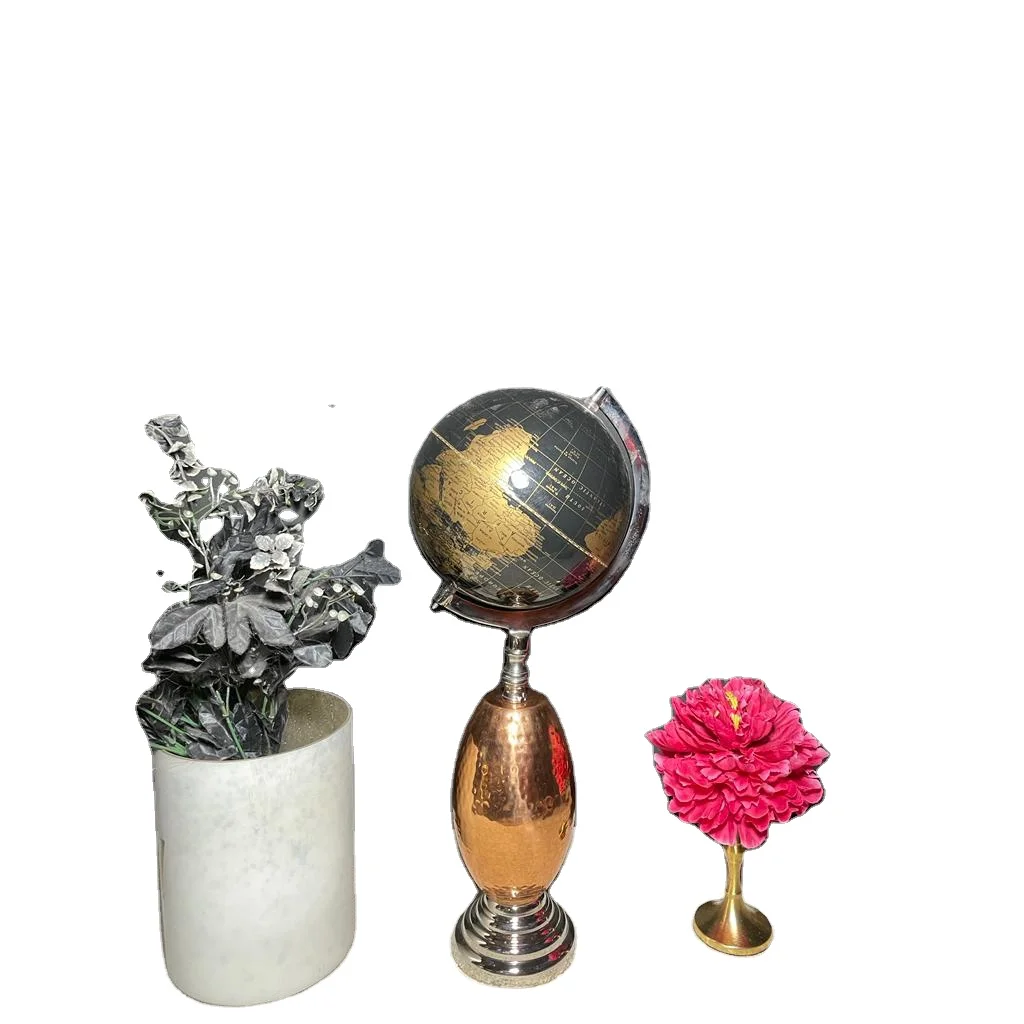 Golden Rotating Vintage classy design globe with stand metal elegant rotating globes for decor and gifting suppliers India