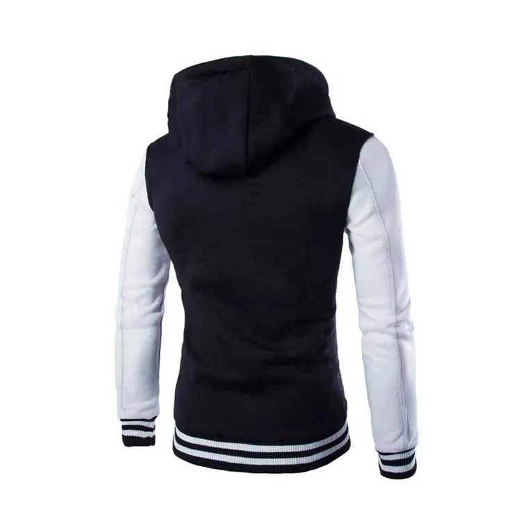 Versity Jacket Fully Customized Embroidery College Football Hooded Jacket Cotton and Leather Bomber ORM Jacket Wool Embroidery