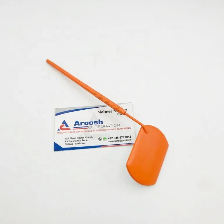 Wholesale Beauty Private Label Orange Square Mirror for Eyelash Extensions Pointed Tip for Lash Artists