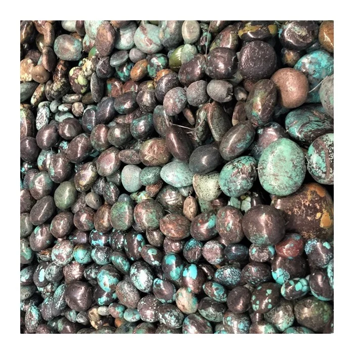 Natural Turquoise stone jewelry Smooth Dark Blue Turquoise Oval Beads Strand Turquoise