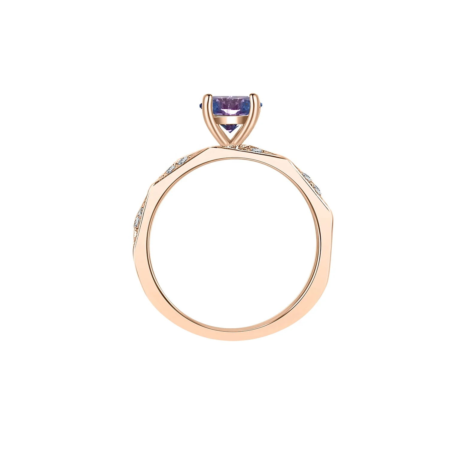 925 Sterling Silver Color Change Alexandrite Luxury Wedding Engagement Stack Ring Set Women Jewelry 2022 Destiny Jewellery