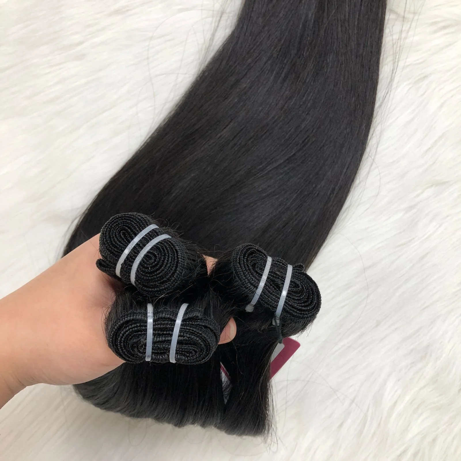 Natural Vietnamese Human Hair Bundles - Black Hair Sew In - Straight Weft Hair Wholesale