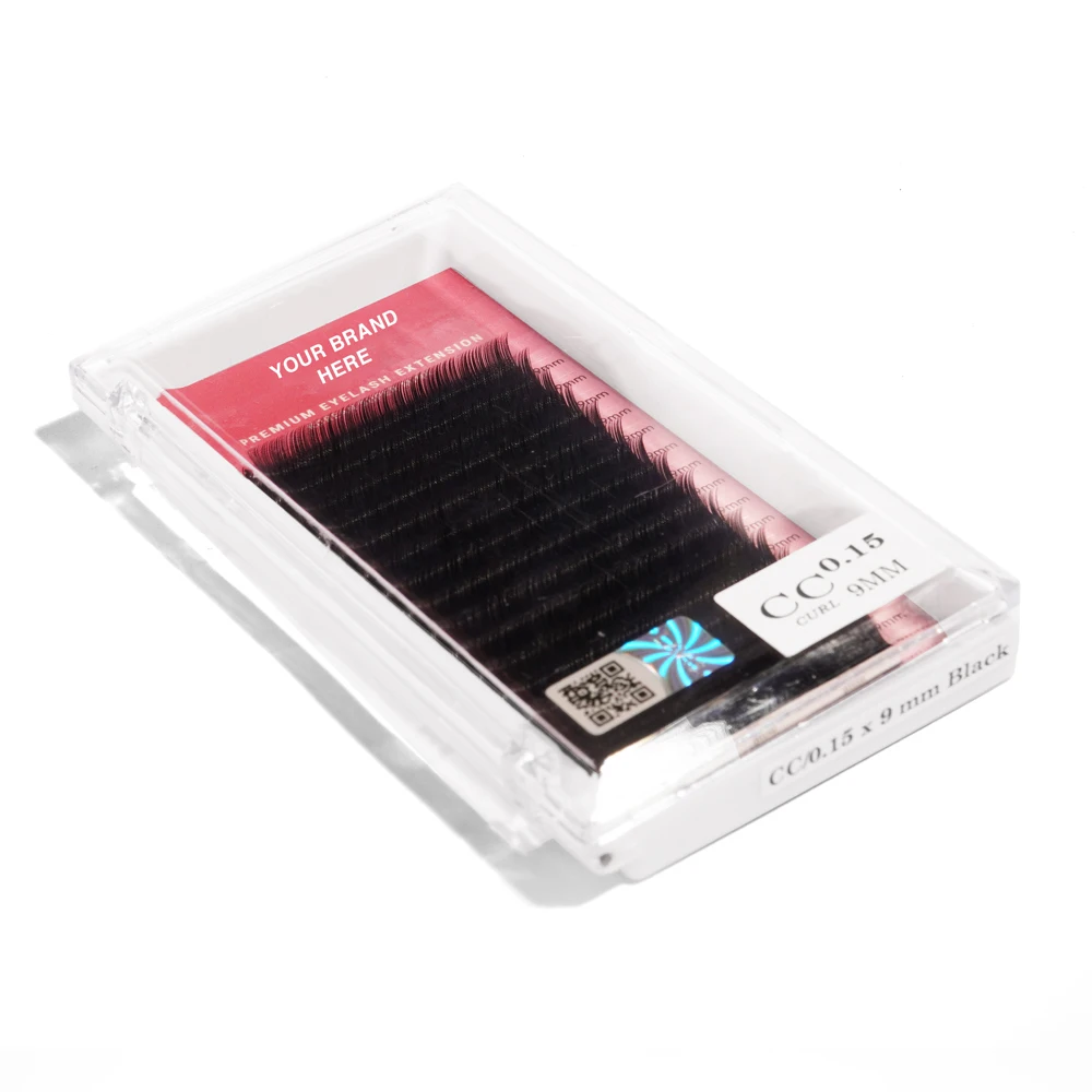 Customized Logo 0.05mm Korean PBT FIBERS Soft Silk Volume Dark Matte Faux Mink Eyelashes Classic Lashes Eyelash Manufacturing