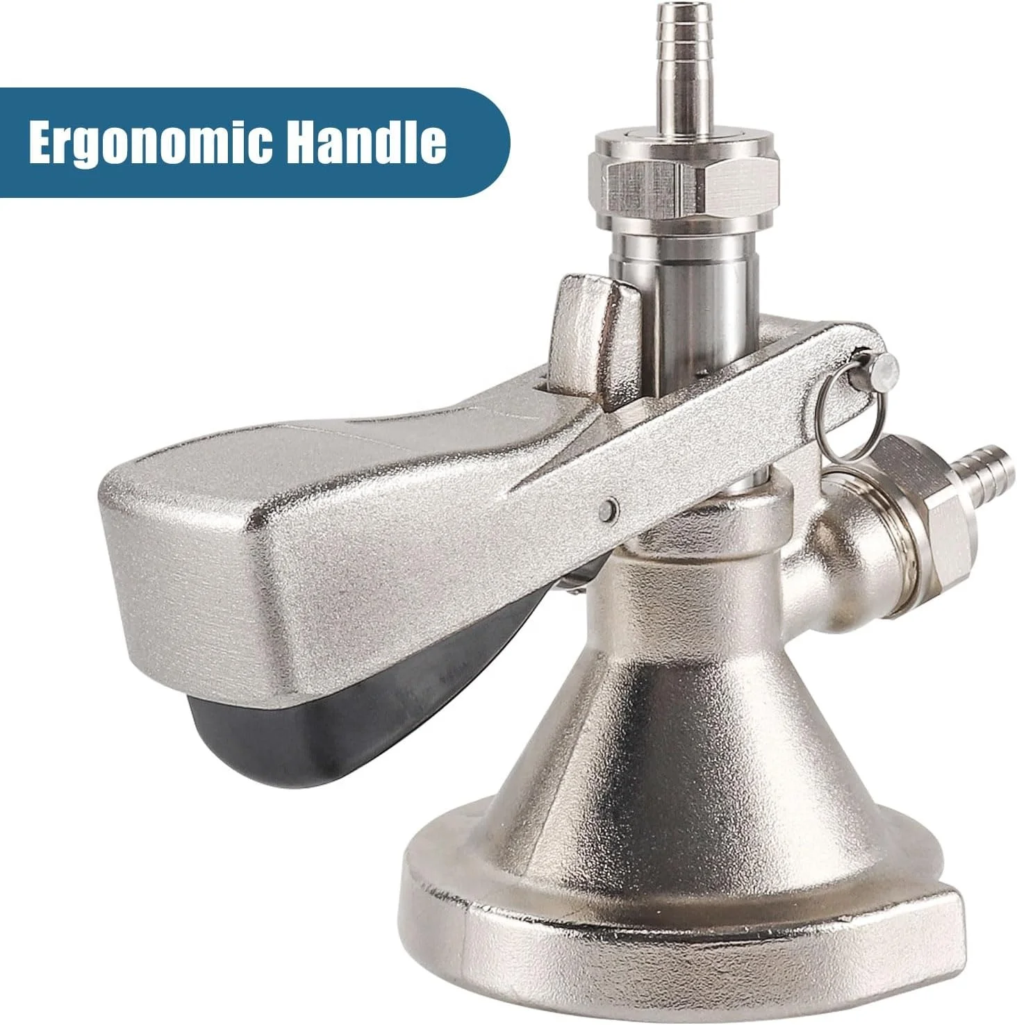 A type Keg Coupler German Slider A System Keg Coupler Stainless Steel Probe Beer Keg Tap with Pressure Relief Valve Beer Barrel