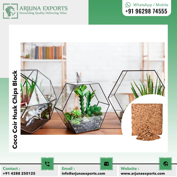 Factory Direct Supply Bulk Purchase Coconut Peat Husk Chips 5kg Block for Agriculture Use