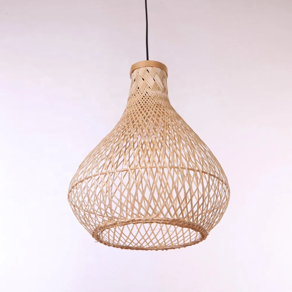 Creative Bamboo Pendant Light Home Decor Lampshade Lighting Bamboo Woven Hanging Lamp from Vietnam