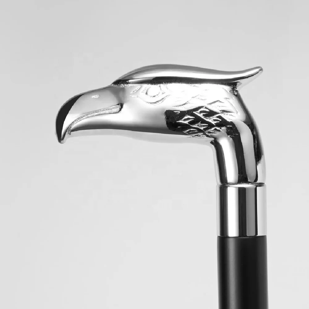 Premium Design Taiwan Made Quality Wooden Cane Handle Aluminum Crutches Lightweight Cane Walking  Stick Eagle LCMS-WS-BK-SV07