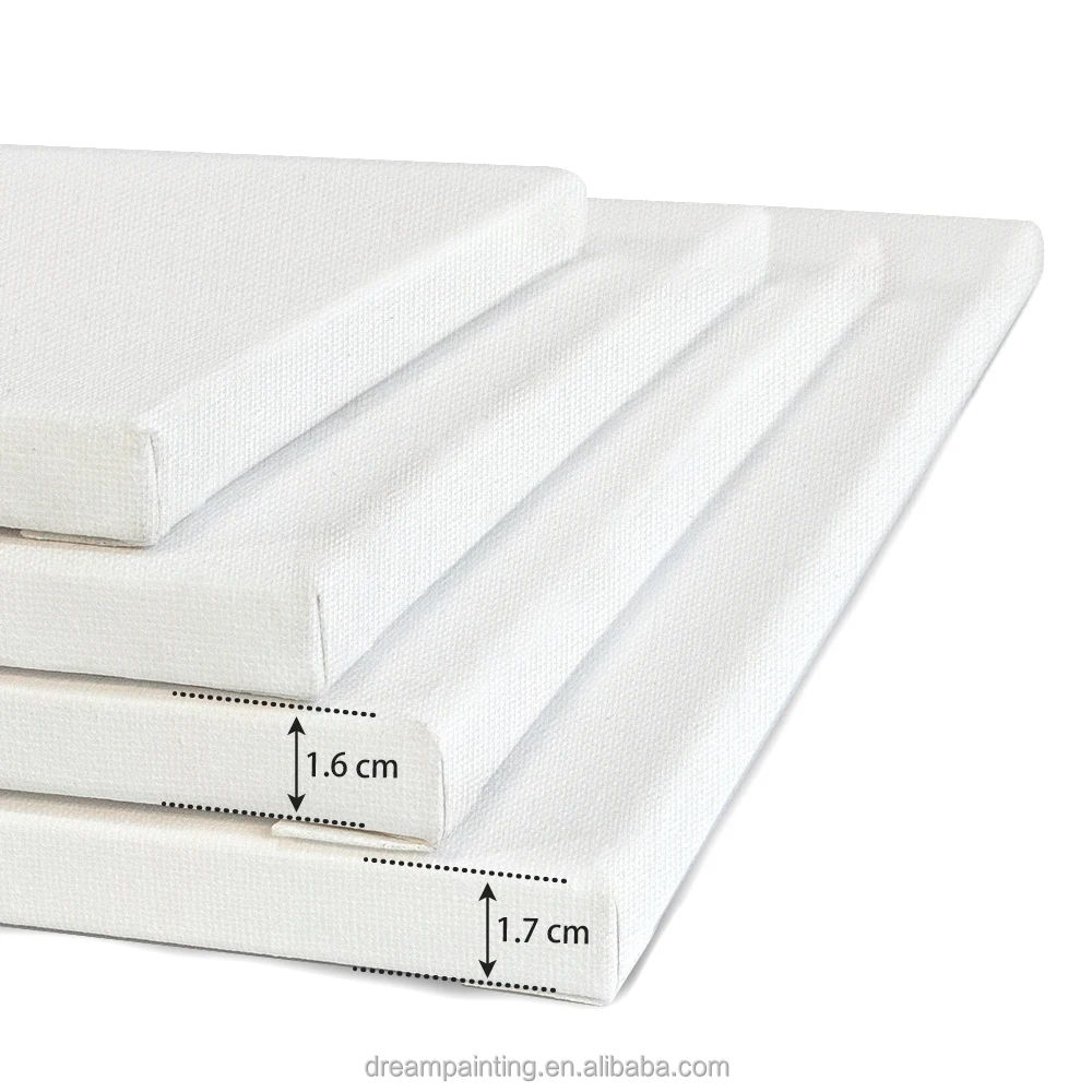 Art Painting Blank Stretched Canvas Multi Size 6 Pack 280g Cotton Canvas Board Printing for Oil Painting Acrylic