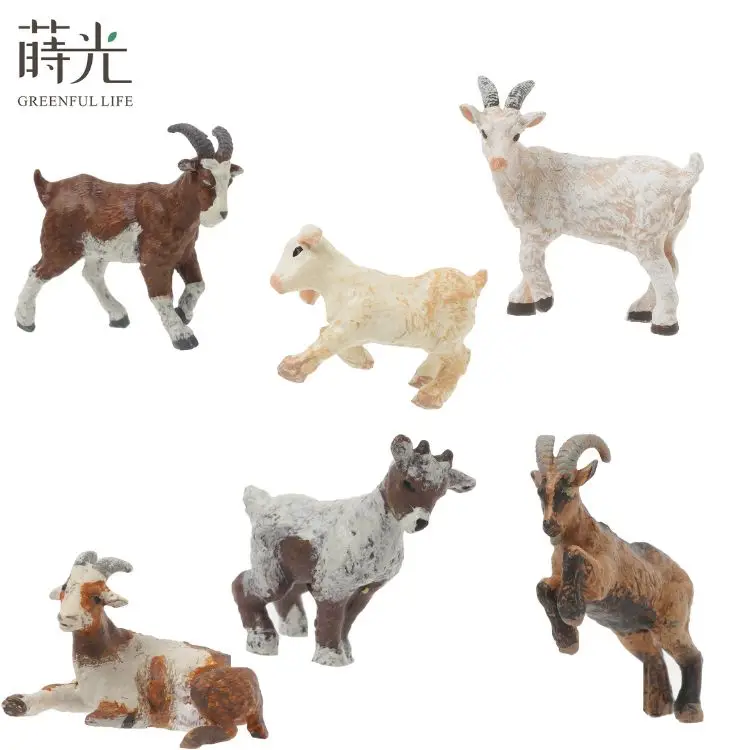[2.9] Goats Decoration Mini Garden Decor Terrarium Accessories  Miniature Resin Figurines