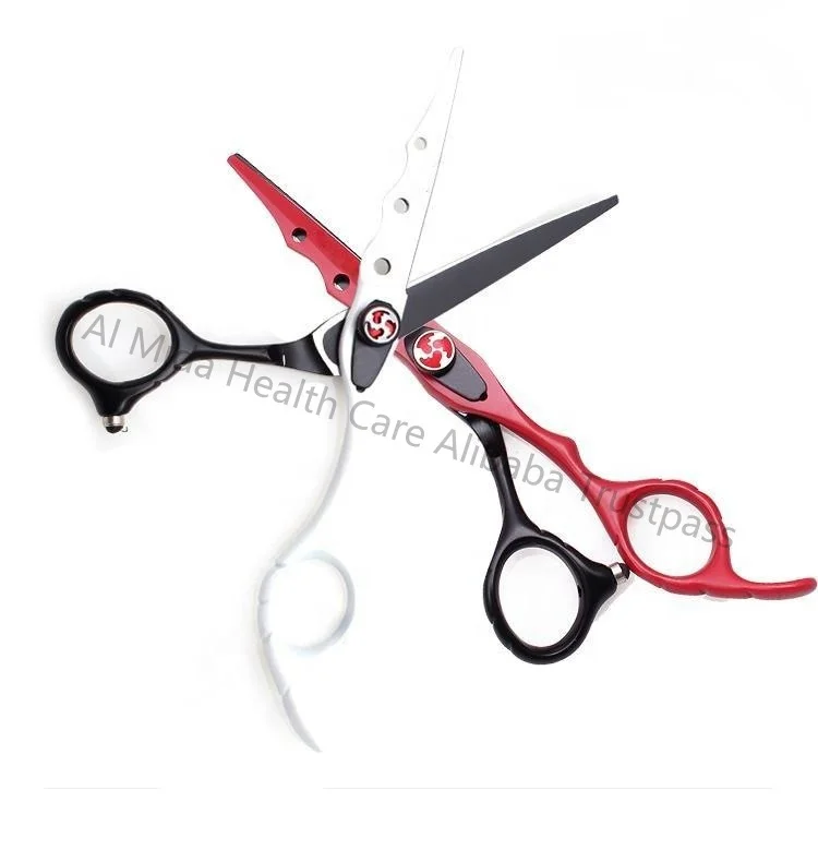 Hot al mida 6 Inch Family Cut Hair Scissors Hairdressing Shear Cutting Thinning Scissor Hairdresser Colors Scissors
