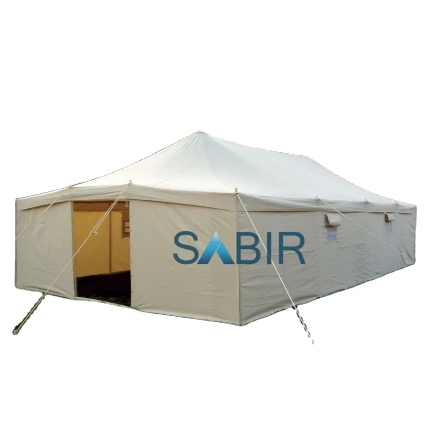 High Quality Disaster Relief Refugee Temp Hospital Waterproof Canvas 20 People Tents Flood Tent