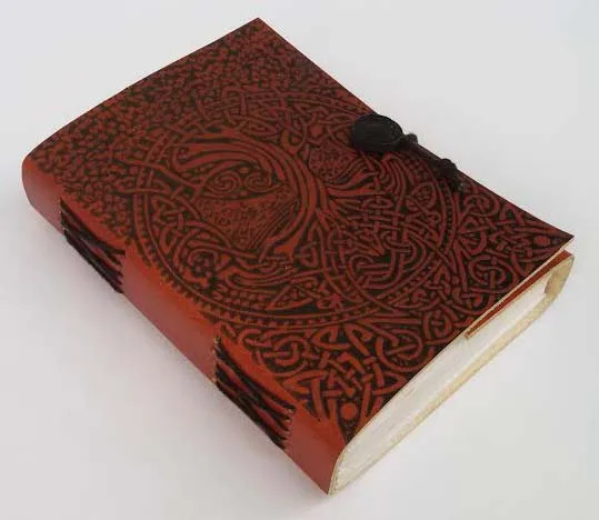 Celtic Tree of Life Leather Embossed Journal Handmade Notebook Diary leather journals with lock sketch book and journals