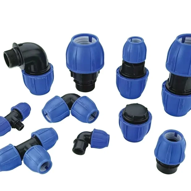 Plastic pipe fitting India factory compression fitting pe pipe fitting hdpe irrigation compression fitting for water supply