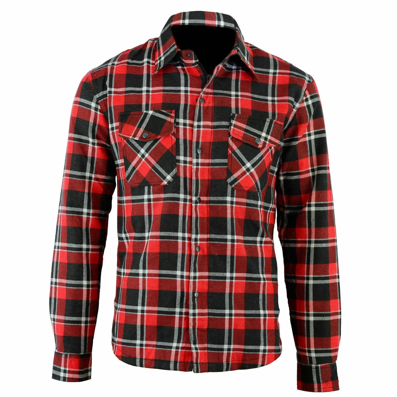 Biker racing jacket protection new cafe racer flannel cotton shirts OEM custom street stunt bikers Lumberjacks block style shirt