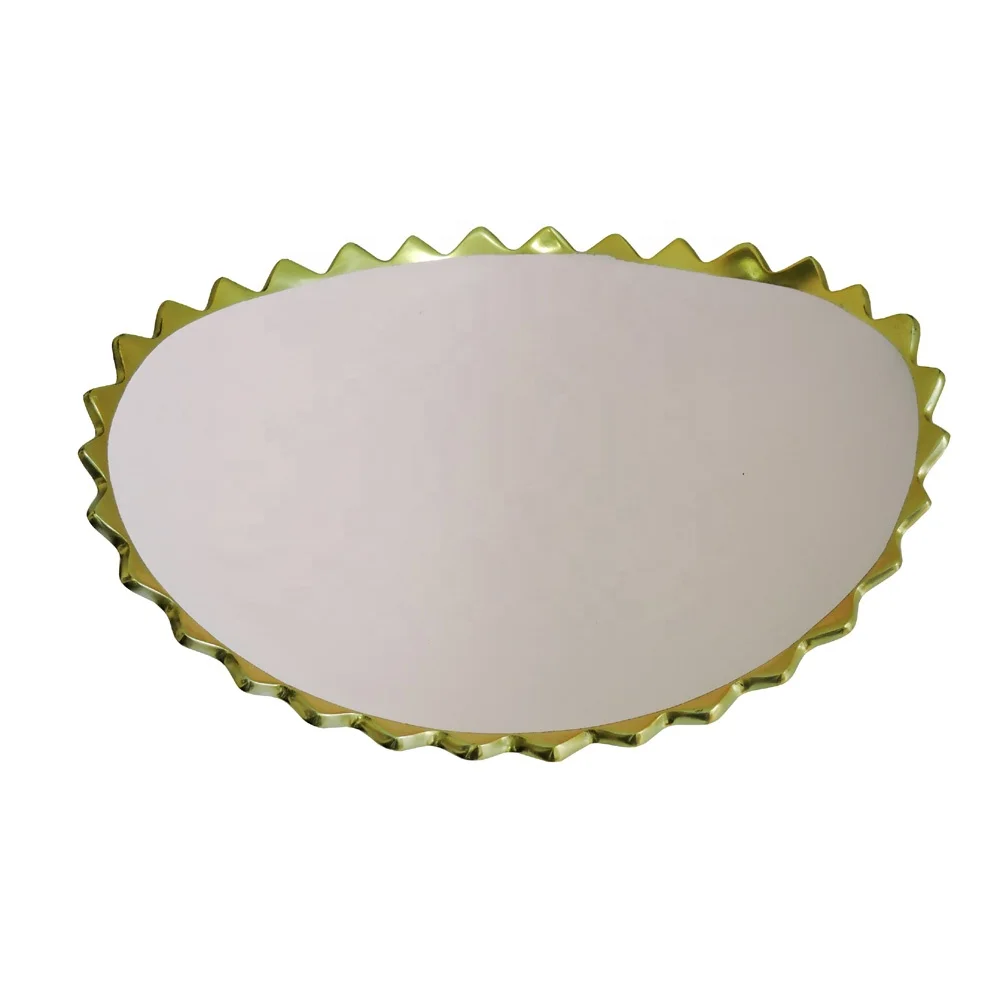 Modern Style Aluminium Jewelry Tray Leaf Shape Green Color Spray Painted Jewelry Display Tray