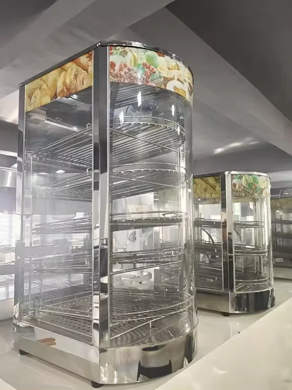 Кухонная витрина для пищевых продуктов коммерческая электрическая нержавеющая сталь 5 уровней нагреватели