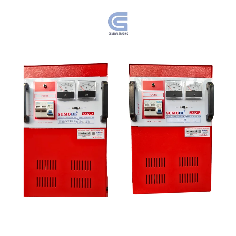 Voltage regulators 3KVA 50KVA  Single-Phase AC Current Voltage Regulator Stabilizer AVR SCR Servo Motor Copper Made Vietnam