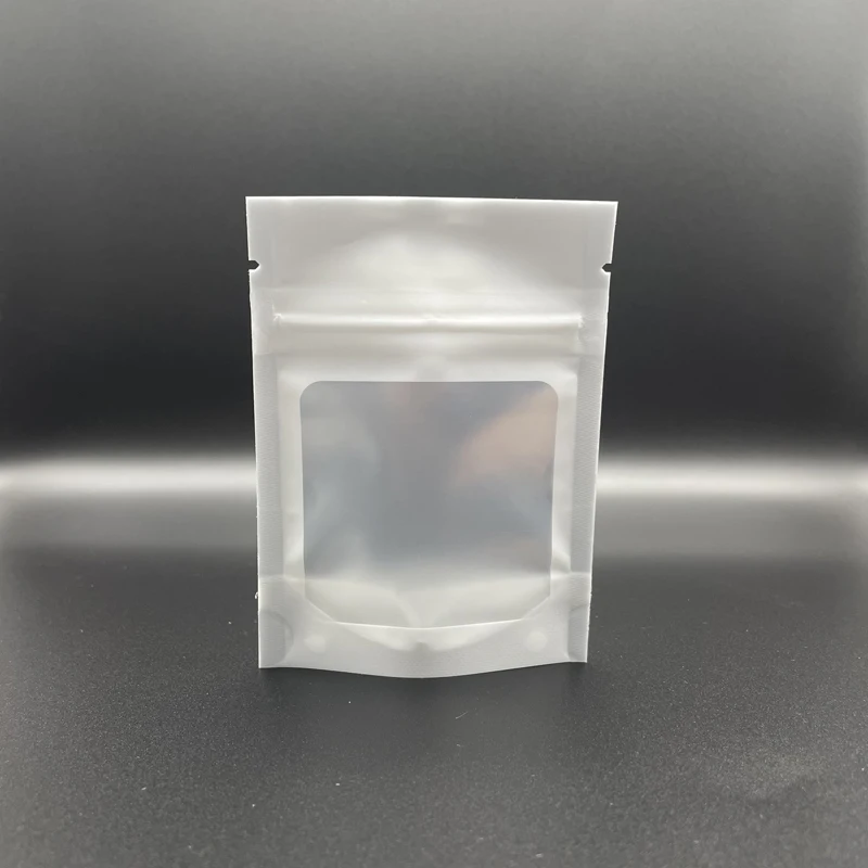 Custom Stand Up Clear Front Zipper Lock Resealable Aluminum Mylar Foil Plastic Packaging Bag for Zip Heat Seal Package Lock with