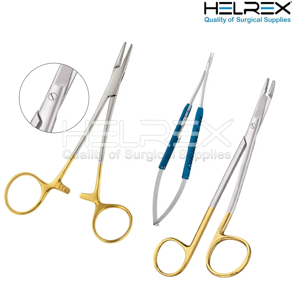  Хирургический держатель игл castroviejo/держатель mayo hegar из нержавеющей стали щипцы/держатель с ножницами от Helrex