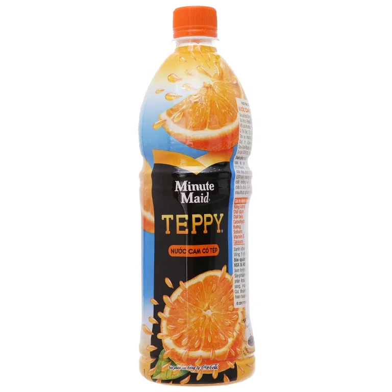 TEPPY ORANGE JUICE DRINK WITH ORANGE PULPS BOTTLE 1L/TEPPY JUICE/TEPPY WHOLESALE