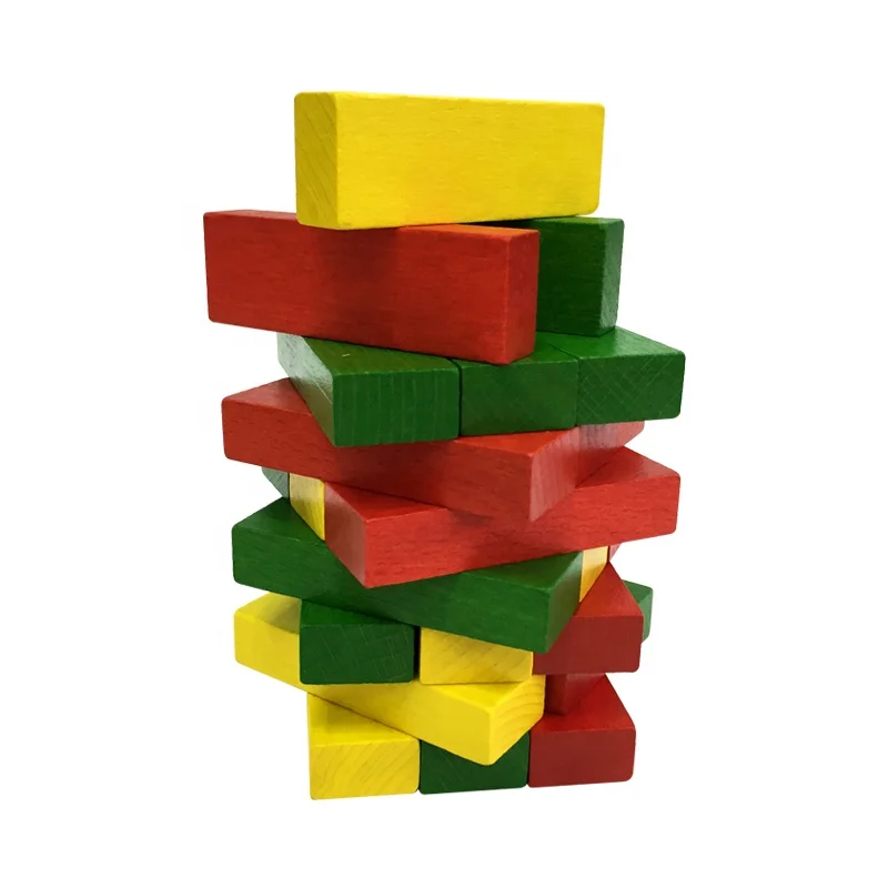 Деревянная гигантская деревянная Штабелируемая игрушка строительный блок плитка