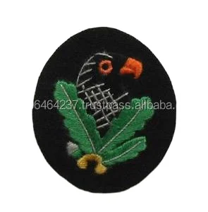 Wholesale 100% Bullion Wire Customer Logo Handmade Embroidery Patches German Sniper Badges