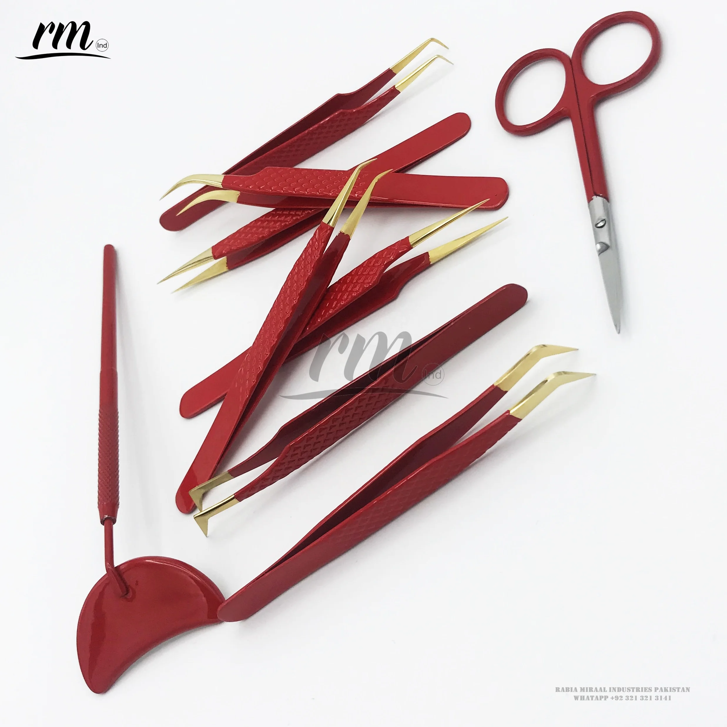 Набор пинцетов из нержавеющей стали для наращивания