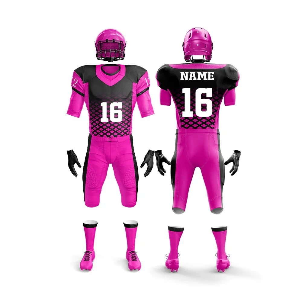 Top Trending Sublimation American Football Uniform Custom Printing Player Name Member Logo Uniform