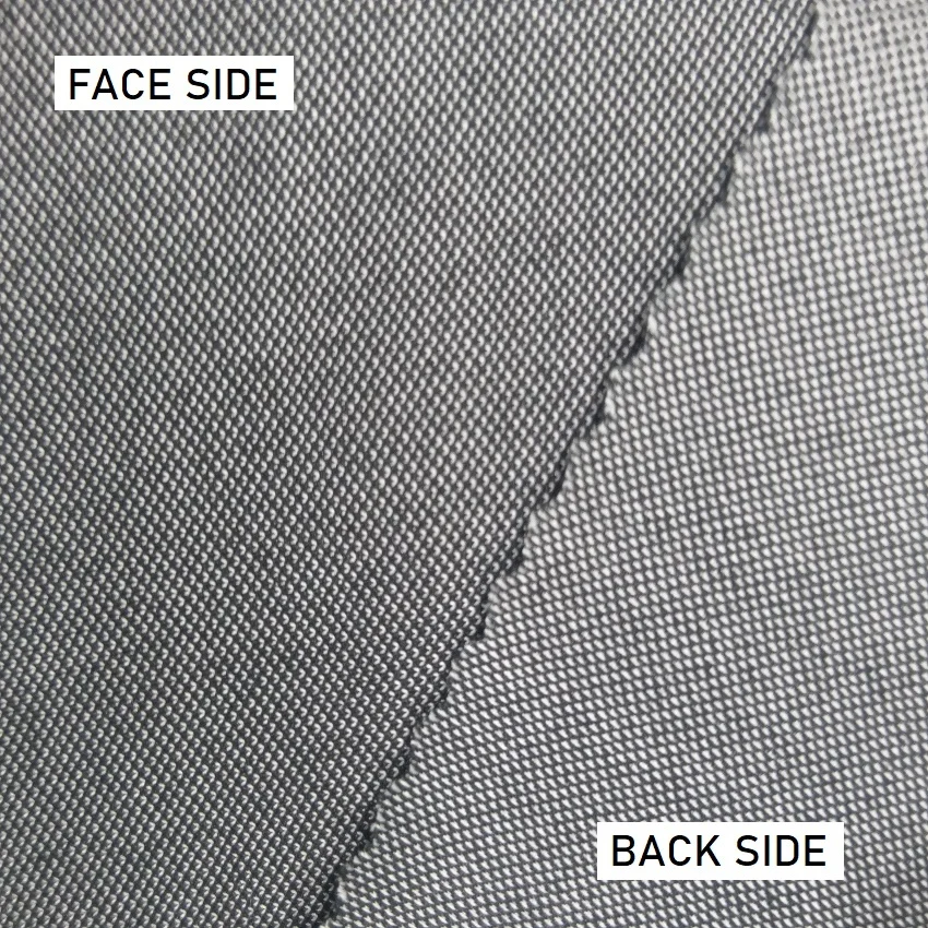 Denim like knit fabric 4 way stretch polyester pique for garment #DKTL-803