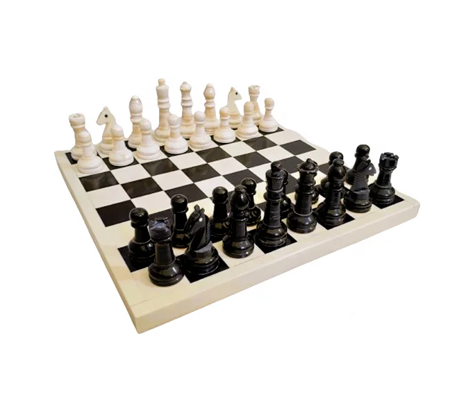 Bone & Horn Chess Set Includes Bone & Horn Chess Pieces Inlay Handcrafted Bone Hand Carved Residency Chess Board Complete Set