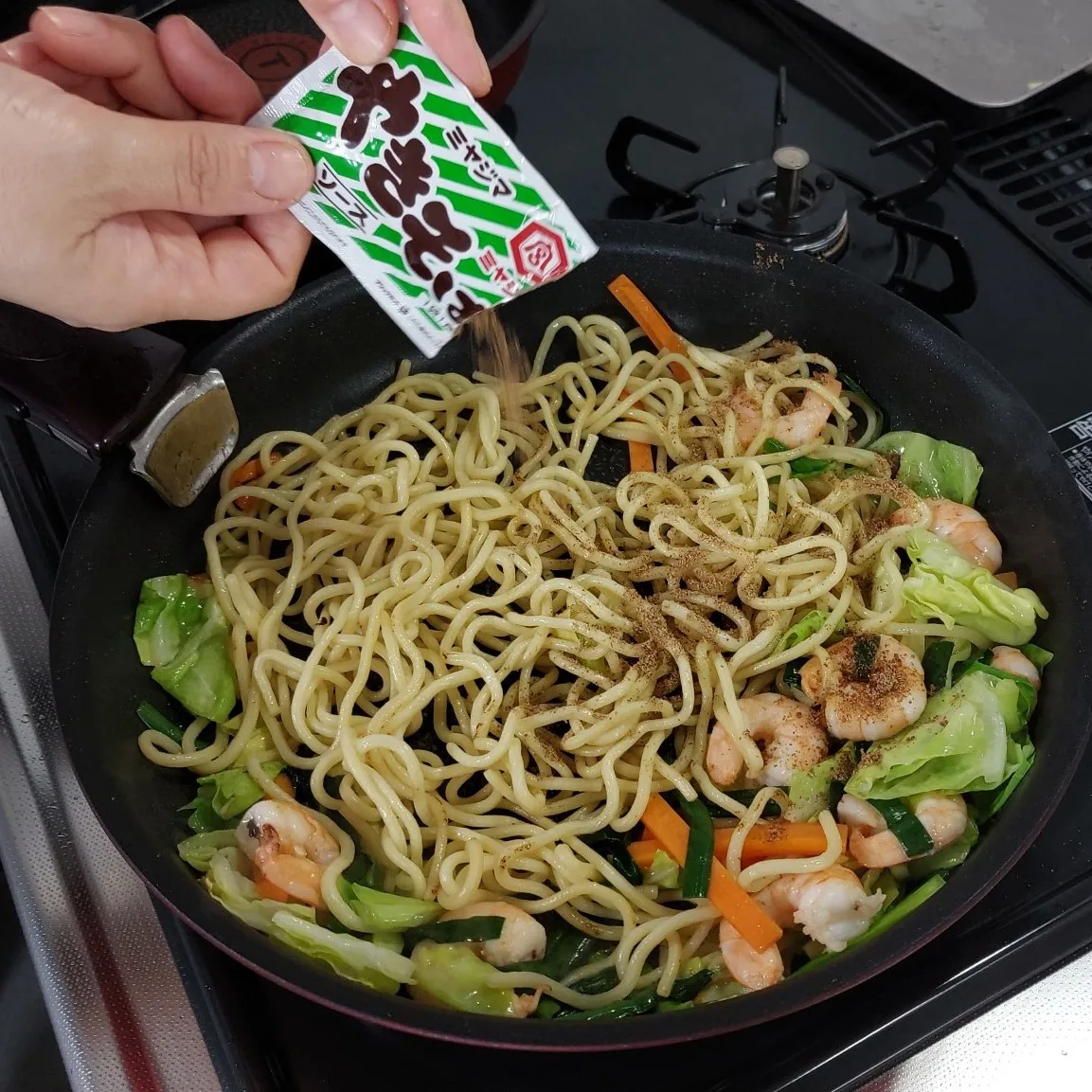 Простой в использовании порошок соус Приправа для размешивания жареных рамен лапши