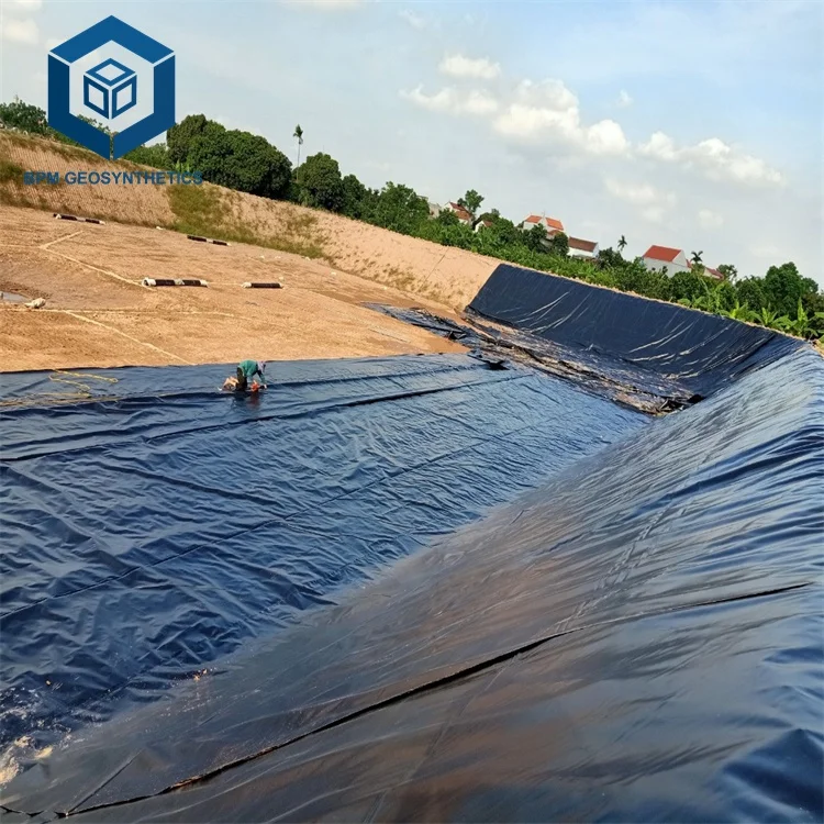 Поставщик геомембраны, листовой HDPE для фермерского пруда из Шри-Ланки