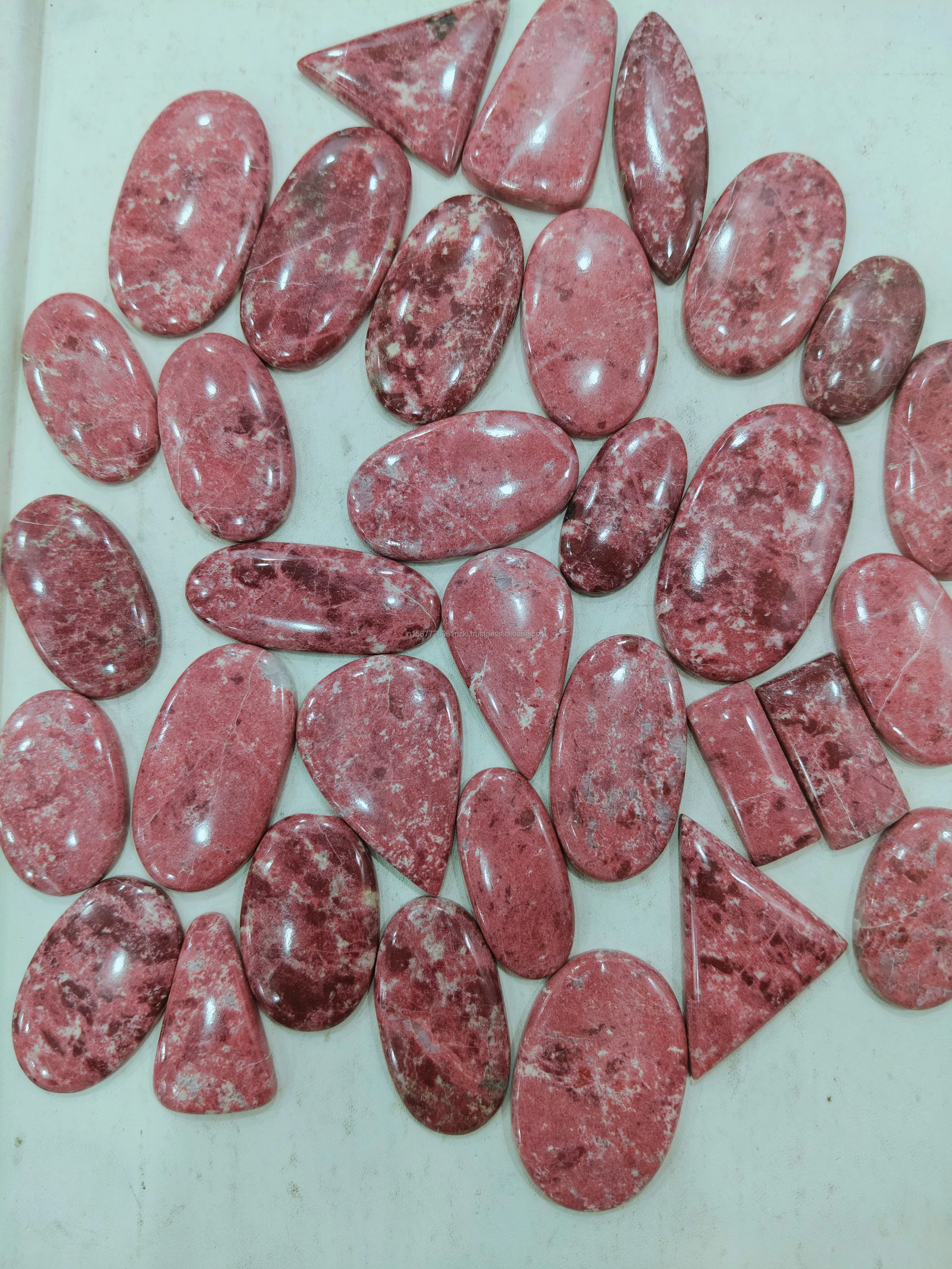 Natural Thulite Gemstone Cabochon Lot Pink Zoisite for Jewelry Making Thulite Pairs Gemstones Thulite Hand Made Making Jewelry