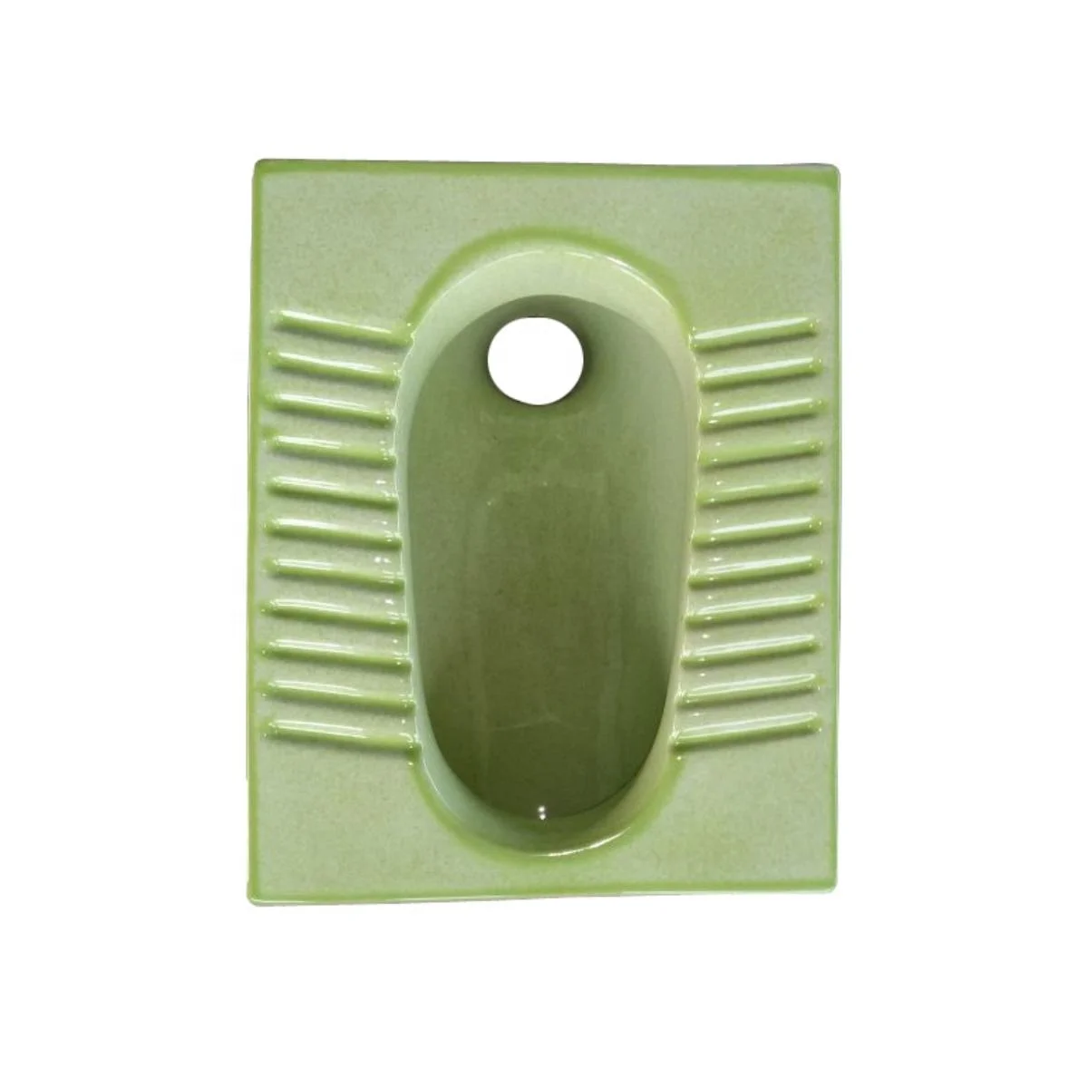 Export Quality Rustic Dark Light Green Color Floor Bathroom Sanitary Ware Modern WC Porcelain Ceramic Squatting Orissa Squat Pan