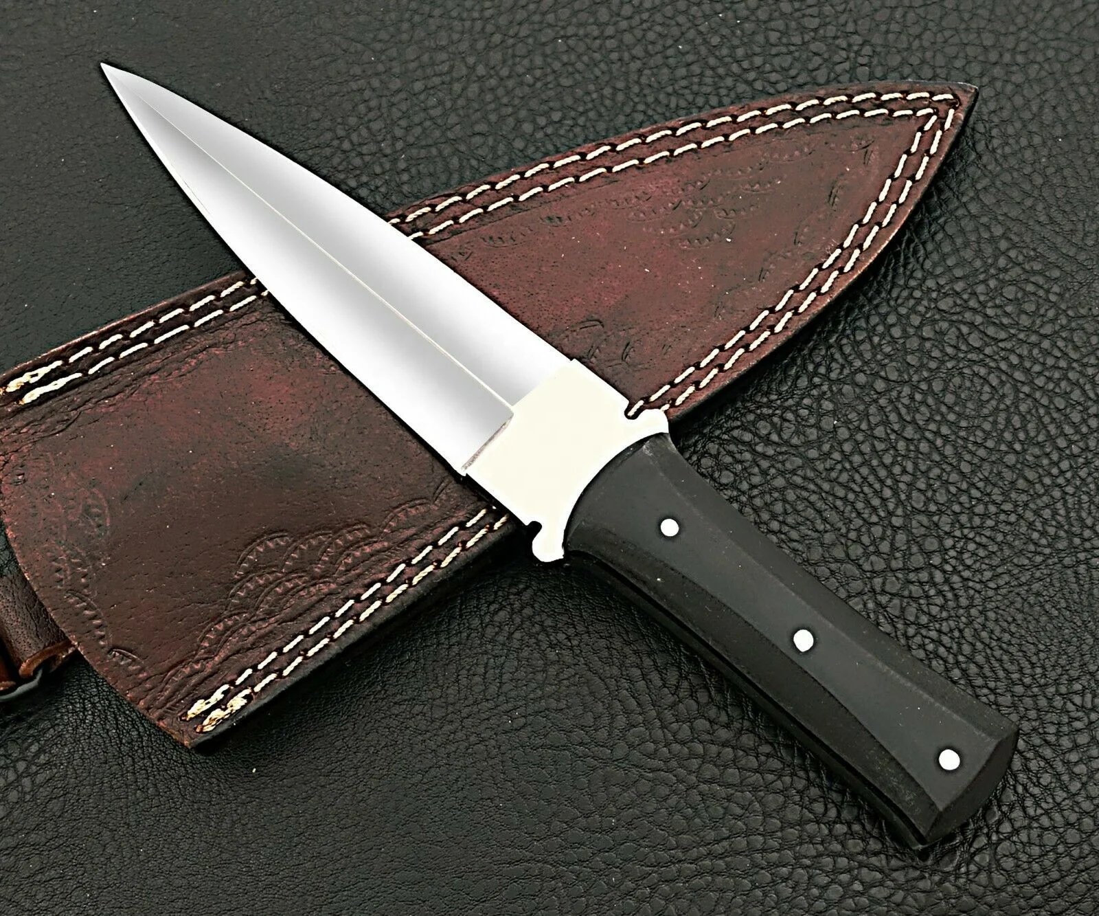Beautiful Sizzco Stainless Steel Fixed Forged Blade Hunting Camping Knife Gift For Him Handle Acrylic Resin