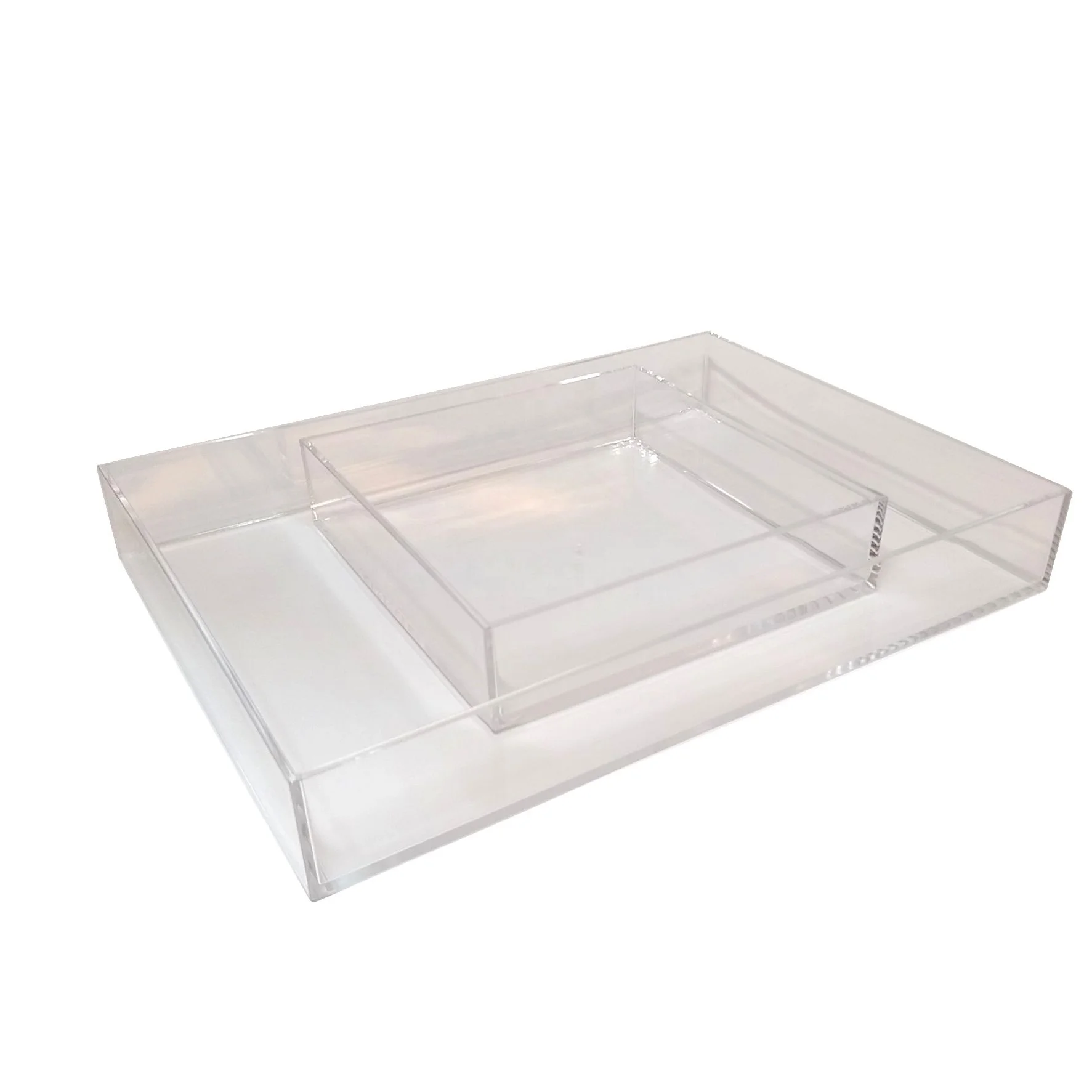 Rectangular Clear Acrylic Waterproof Divider Tray