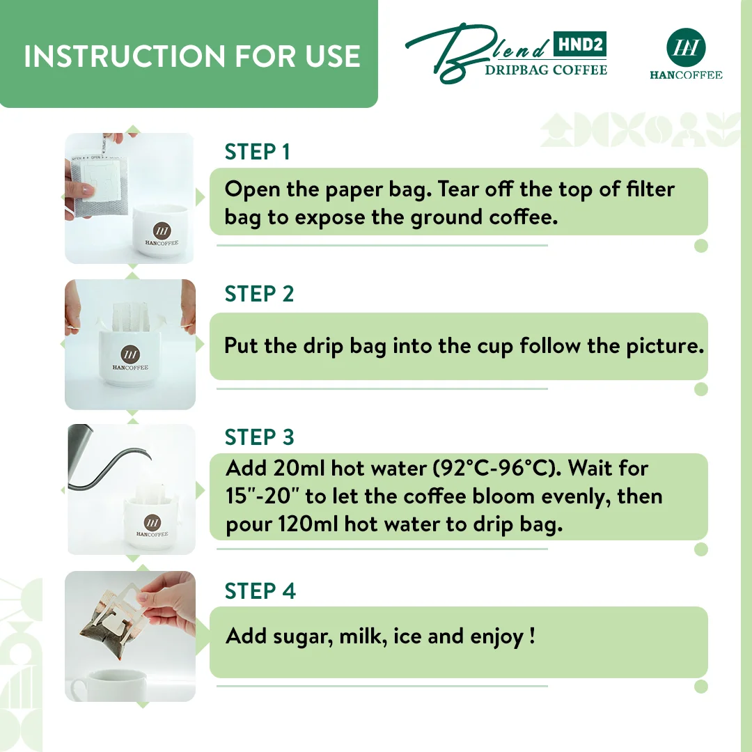 High Quality Competitive Price Robusa Arabica Coffee bag Private label coffee Wholesale Coffee Bag Vietnamese Drip bag