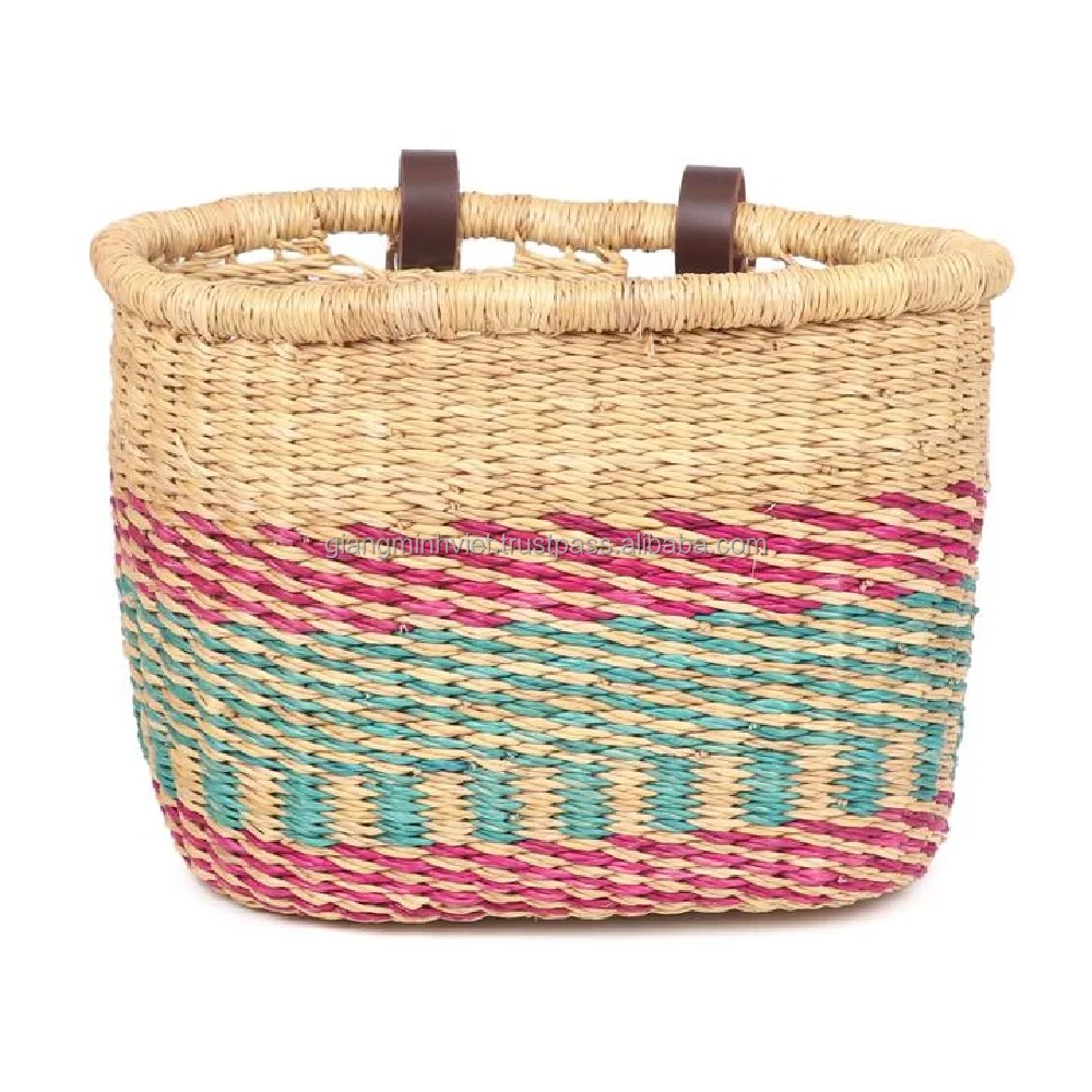 Высококачественная африканская плетеная велосипедная корзина экологически чистый велосипед pannier из Вьетнама