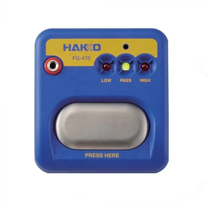 Антистатический ремешок тестер FG470 HAKKO оригинальный FG-470 Крепление Держатель в комплекте со светодиодным + зуммер использования батареи Ремешок