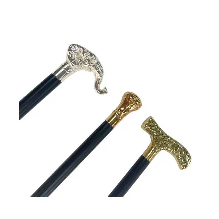 Безопасная позолоченная трость для ухода за пожилыми людьми