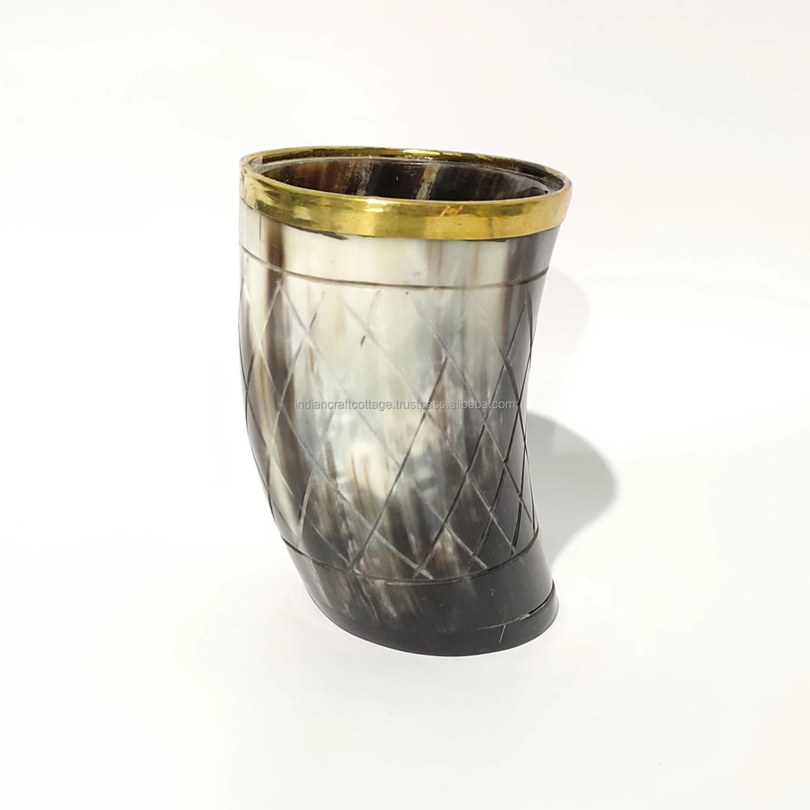 Premium Buffalo Horn Shot Glass / Shot Glass Natural Horn / Viking Horn Shot Glass high quality Products by INDIAN CRAFT COTTAGE