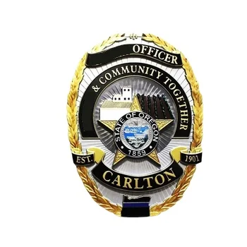 Top Rated Customized Security Officer Uniform Metal Badges Custom made design Color Security Badges