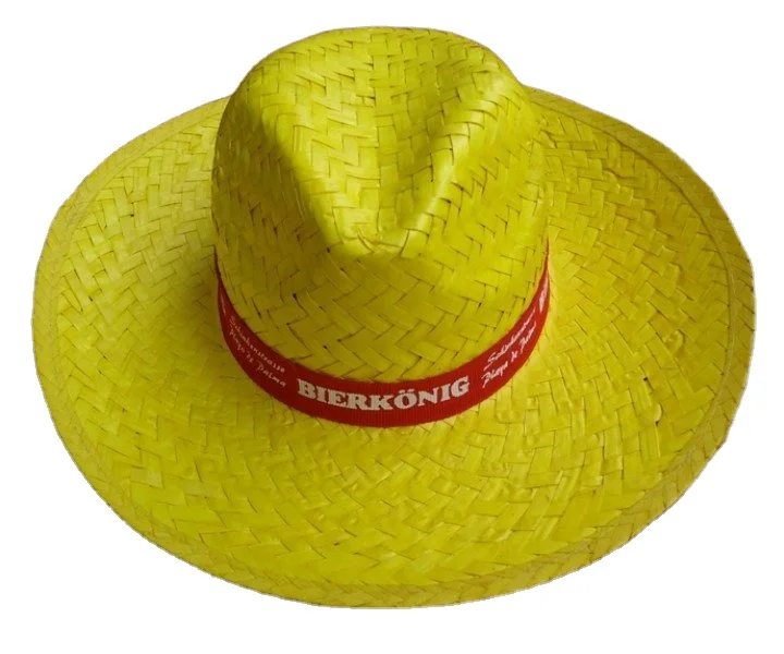 Hot Trending 2024 Handmade Customize Logo Printed Ribbon Fashion Panama Cowboy Straw Hat For Summer Made In Vietnam