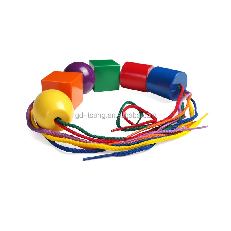 Strings and Lacing Beads Set for Toddlers, Threading Toys, Lacing Beads, Beads Sequencing Toy Set, Stacking Lacing Game