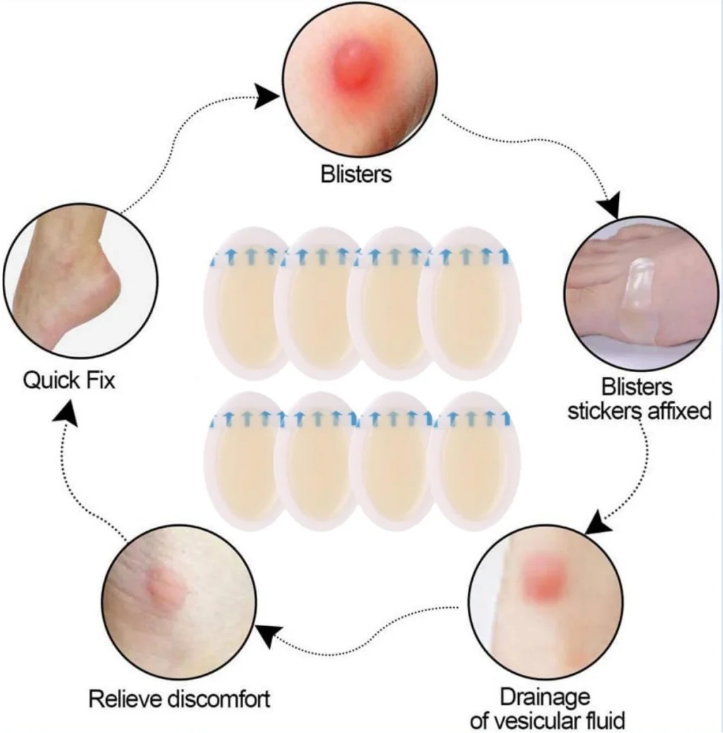 Manufacturer Direct Sales Hydrocolloid Heel Patch Waterproof Heel Blister Plaster Foot Patch Sample Available