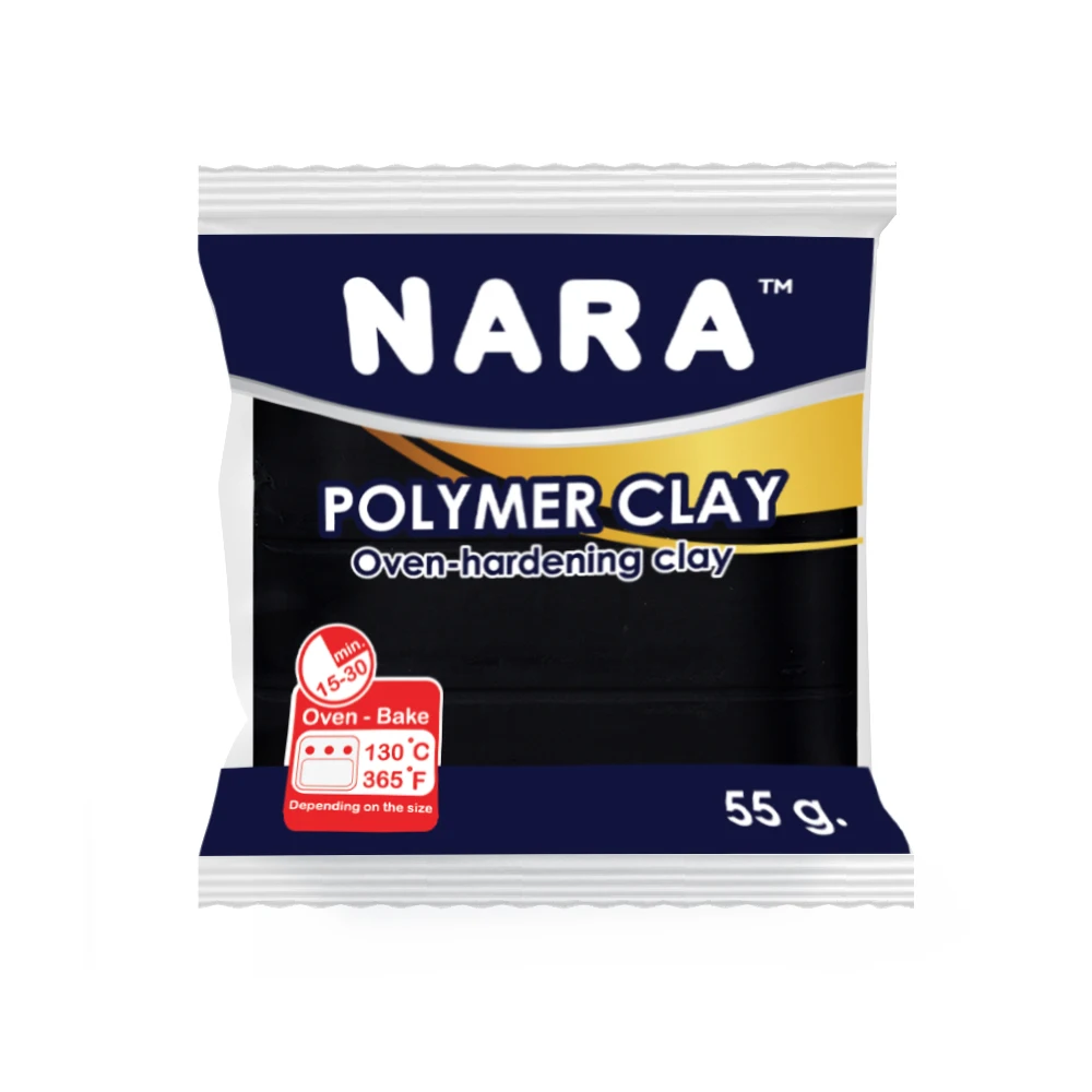 High Quality Non-Toxic Oven Bake Polymer Clay 55G BLACK Color Jewelry Making Great for Art! Made from Resin
