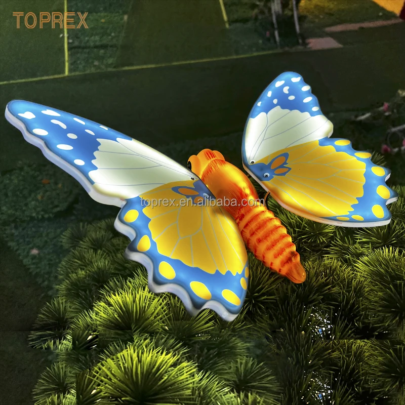 decorative lighting IP65 Dynamic led 3d butterflies move Butterfly Lamp For Outdoor Garden Street Decoration