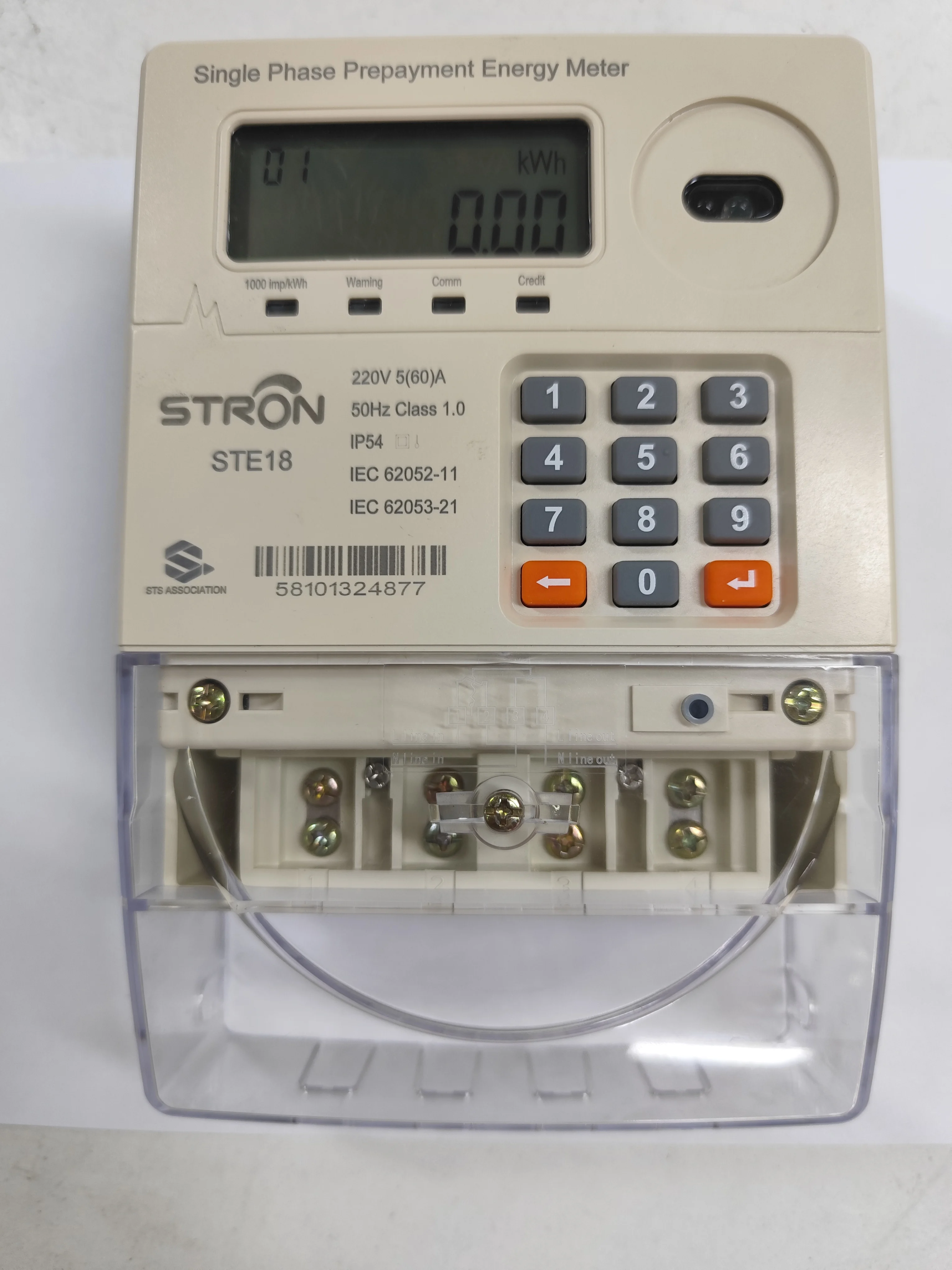 STE18-M Prepaid Dual Source Single Phase Keypad Electricity Meter