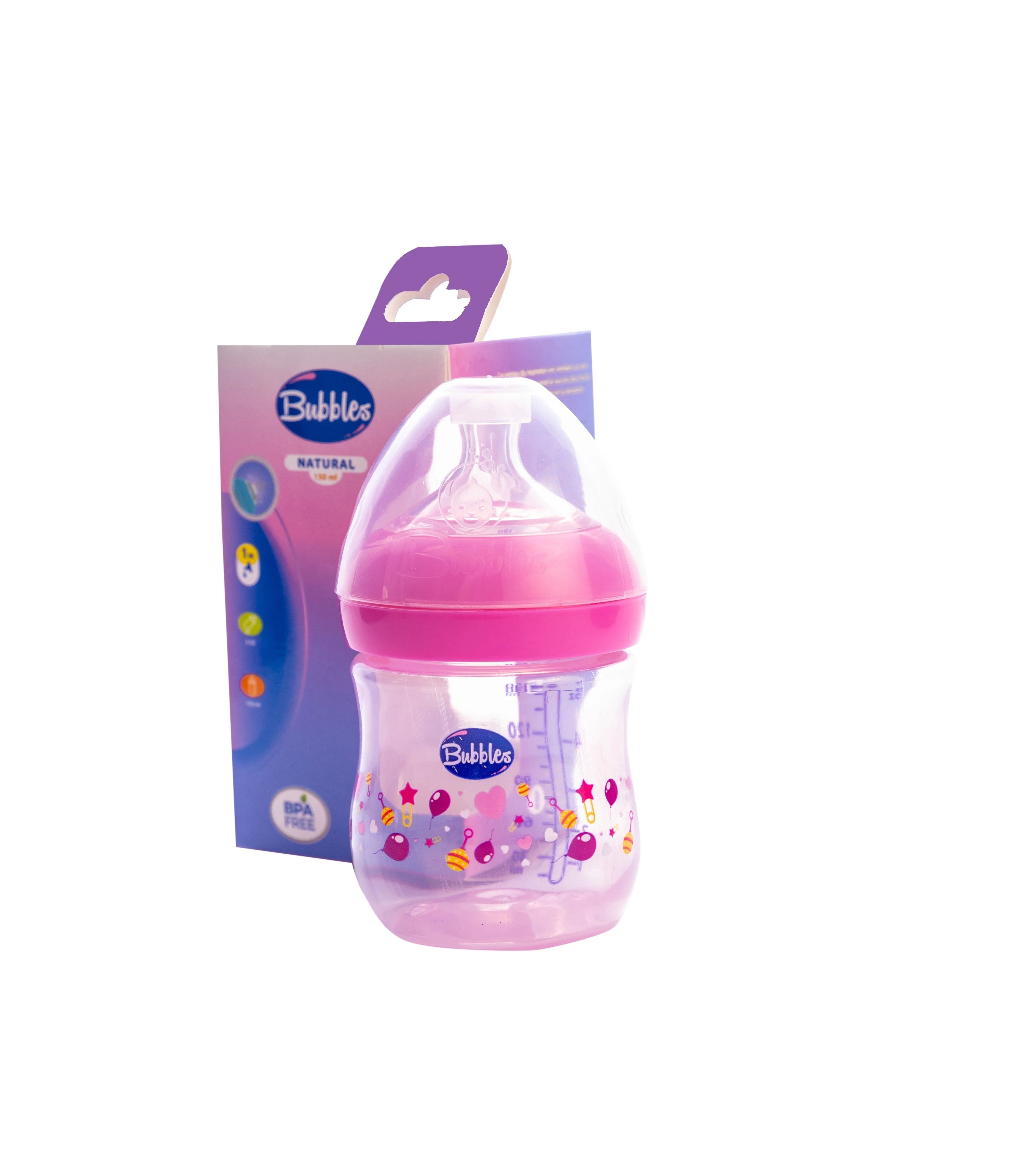 Hot Sale Bubble Natural Baby Bottle | cartoon 150ml-180ml Anti colic PP & Silicon mum nipple shape